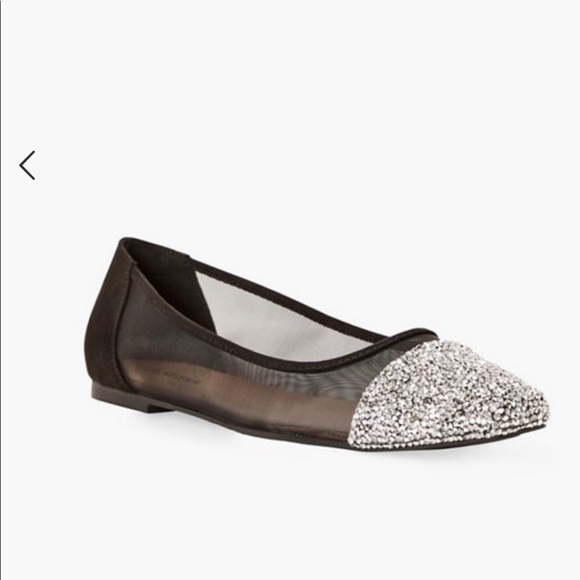 Beautiful mesh crystal flays black size 7.5 - Picture 4 of 12